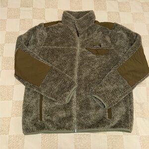 LL Bean Men’s Hi-Pile Fleece Jacket Full-Zip Pockets Mens L